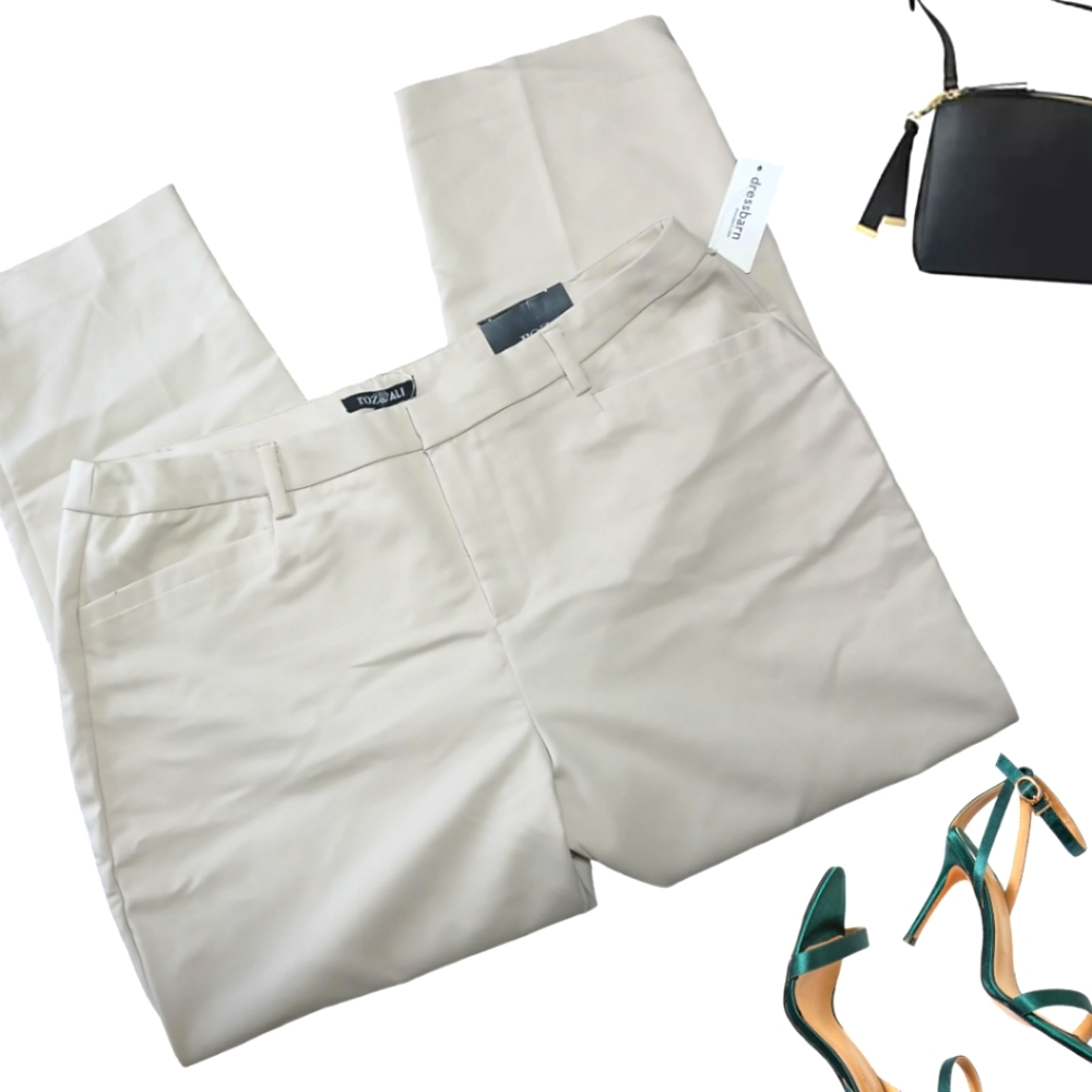 Women's Roz & Ali Cropped Dress Pants Size 14W Dressbarn NWT